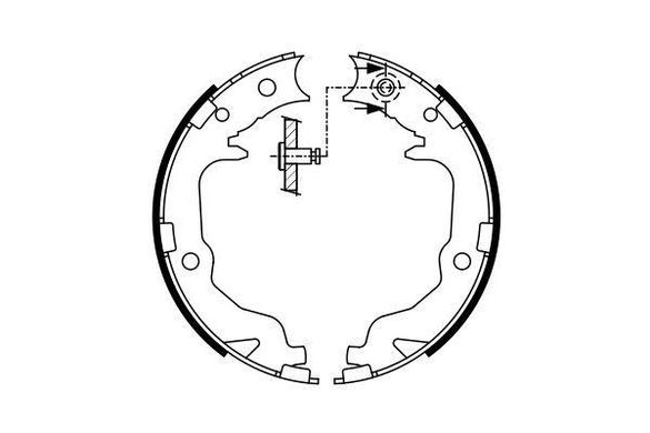 Колодки ручника Peugeot 4008 / Mitsubishi Outlander 06- (167x32) 0986487766 фото