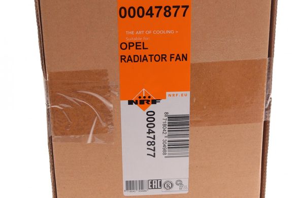 Вентилятор радіатора (електричний) Opel Astra G 1.6 06-09 / Astra H 1.2-1.8 04- / Zafira 1.6 / 1.8 05-15 47877NRF фото