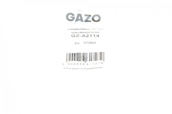 Прокладка впускного коллектора Fiat Doblo / Opel Combo 1.4i 10- GZA2114GZO фото