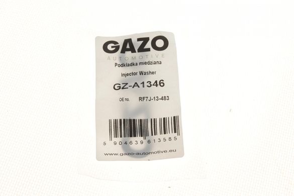 Прокладка трубки паливної Mazda 3 / 5 / 6 2.0 DI 05-10 GZA1346GZO фото