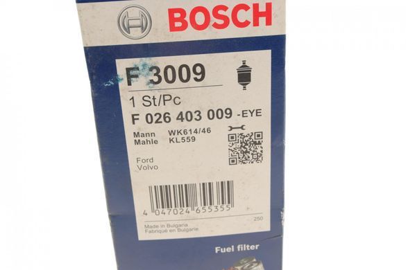 Фільтр паливний Ford Focus / C-Max / Volvo C30 / C70 / S40 1.6-2.4 04- F026403009 фото