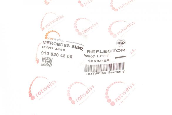 Светоотражатель заднего бампера Mercedes Sprinter 907/910 18-(L) RWS3488 фото