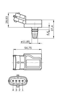 Датчик тиску наддуву Renault Master II 1.9 - 2.5DCI 0281002573 фото