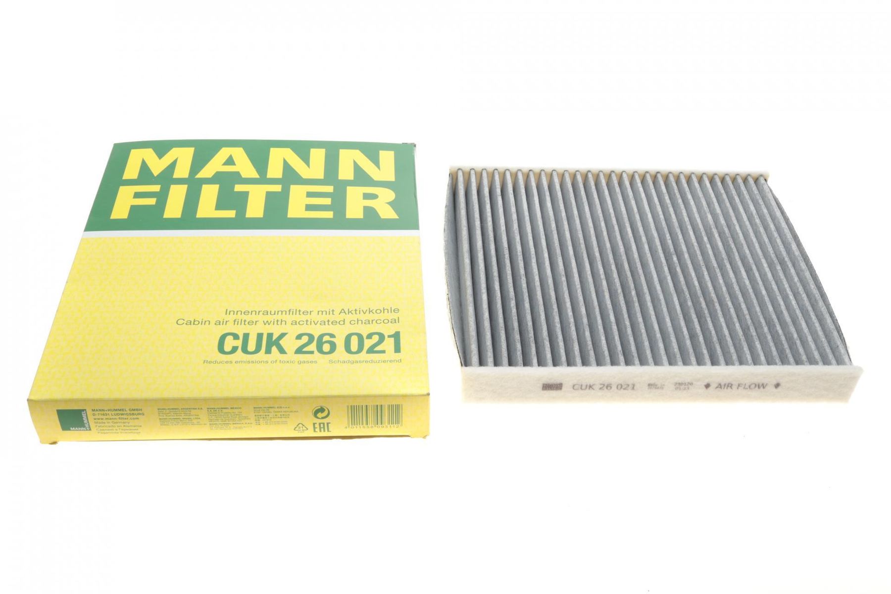 MANN-FILTER マンフィルター エアコンフィルター 脱臭フィルター SEAT Ibiza VI 1.6 TDI (KJ) 17 11〜 CUK26021