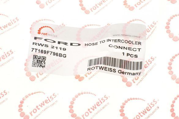 Патрубок интеркулера Ford Connect 1.8TDCI 02- RWS2119 фото